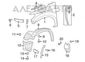 Front left wing Toyota Sequoia 08-16
