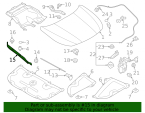 Seal wing hood-wing left Subaru Outback 20-