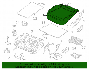 VW Beetle 12-15 passenger seat without airbag