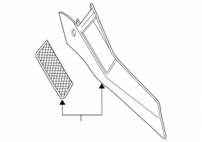 Black center console trim, right side, VW Tiguan 18-24