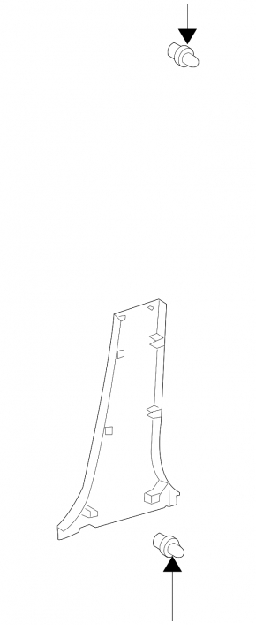 Center pillar trim lower left gray Toyota Prius 20 04-09