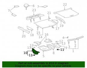 Left trunk pocket for Lexus RX300 98-03