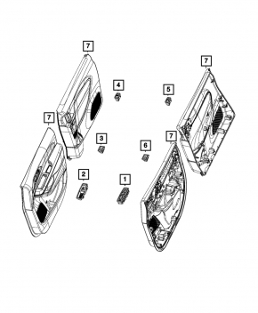 Rear Right Window Regulator Chrysler Pacifica 17-23