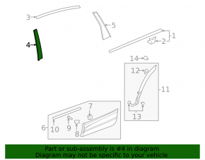 Door trim side rear right front Honda CRV 17-22