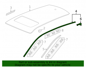 Left roof lining for Honda CRV 12-16