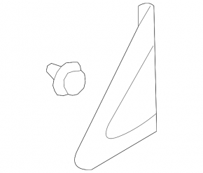 Molding plug wing triangle front left Mitsubishi Eclipse Cross 18-24