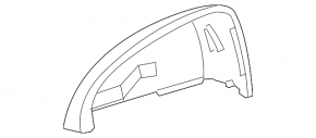 Left mirror cover VW Touareg 15-16 without lane keeping