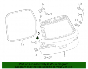 Left tailgate bumper Audi Q5 80A 18-24 on the door, small