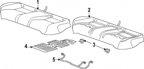Rear row of seats 2 row Honda Accord 23- leather black