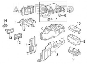 Lexus RX450h 16-22 Underhood Fuse Box Housing