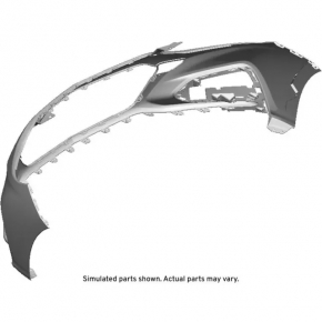 Front bumper, bare, Chevrolet Cruze 16-18, without parking sensors, EUR