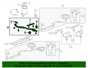 Intake pipe with catalytic converter Chevrolet Impala 14-19 2.5
