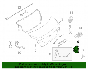 Nissan Sentra 20-24 Trunk Lid Lock