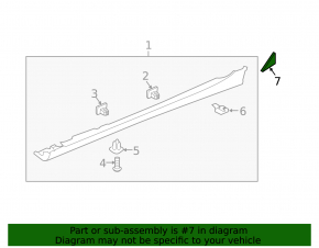 Triangle wing molding left Hyundai Sonata 11-15 gloss