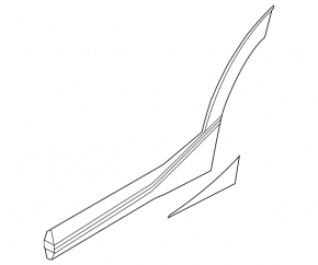 Lower rear right door trim for Kia EV6 22-24 GT, GT-Line