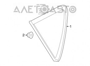Window blind glass rear left Kia Soul 14-19 petrol
