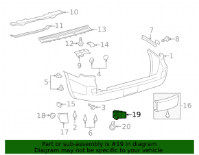 Front bumper parking sensors for Toyota Land Cruiser 13-15