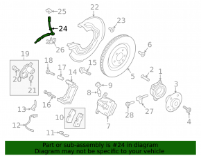 Brake hose rear left Audi A4 B8 08-16