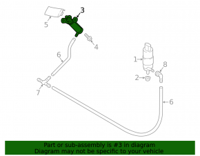 Headlight washer nozzle left Audi A3 8V 15-16 4d