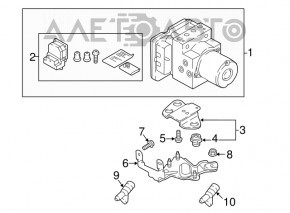 Upper ABS bracket for Audi Q8 19-25