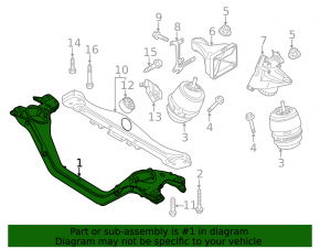 Front subframe beam Porsche Cayenne 958 11-14 3.6