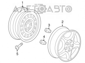 Wheel nut d19 M12x1.5 Chevrolet Cruze 11-16 for iron