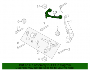 Upper front left control arm for the 2021-2026 Audi e-tron GT