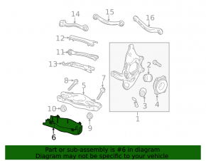 Rear left control arm pad for spring Mercedes C-class W205 15-21
