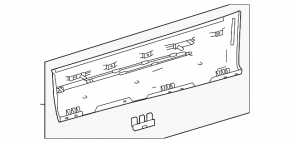 Lower outer rear left door trim for Mercedes X247 GLB 20-26, structure with chrome molding