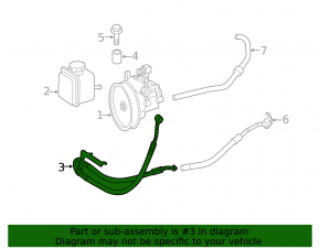 High-pressure power steering hose for Mercedes W164 ML W251 R M272