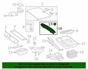 Mercedes GLC 16-22 trunk opening trim