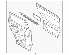 Door bare rear right Ford Escape MK3 13-