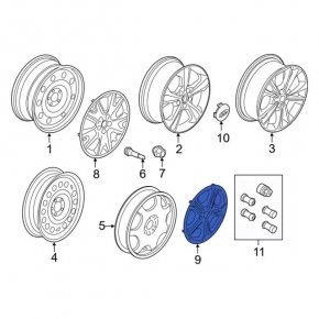 Wheel cap R17 Ford Escape MK3 13-19 type3