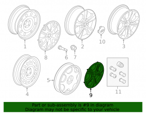 Wheel cap R17 Ford Escape MK3 13-19 type3