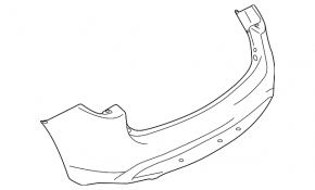 Bare rear bumper for Infiniti FX35 QX70 09-17