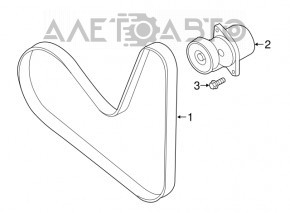 Tensioner roller drive belt Audi A3 8V 15-20
