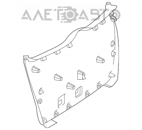 Lower tailgate trim for Mercedes W164 ML, beige