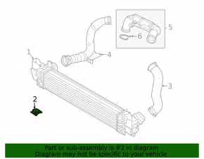 Intercooler mount lower left BMW X1 F48 16-22 B46
