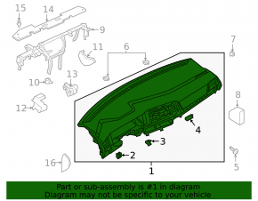Black dashboard with airbag for VW Jetta 25-26