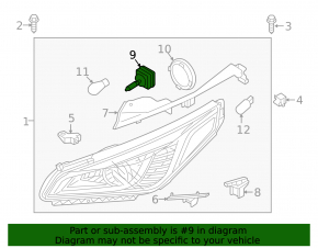 Xenon lamp Kia Soul 14-19