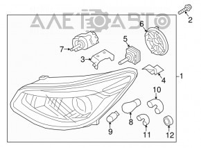 Xenon lamp Kia Soul 14-19