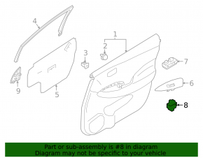 Mirror control front left Nissan Leaf 18-