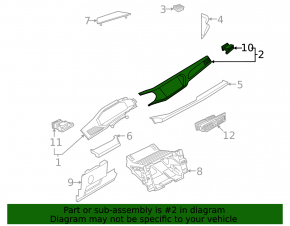 Dashboard trim, central monitor frame, VW Taos 22-25