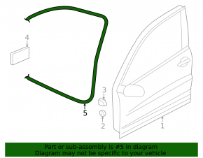 Front right door opening seal VW Taos 22-25