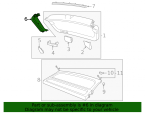 Right trunk door trim VW Taos 22-25