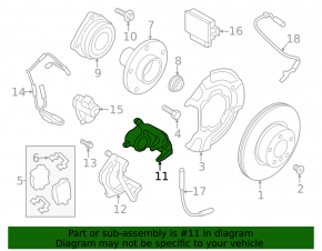 Rear right caliper BMW X3 F25 11-17 rusty