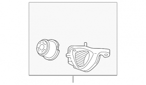 Rear beam bracket with silent block left Chevrolet Cruze 16-