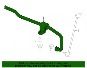 Front stabilizer bar VW Atlas 18-26