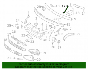 Front bumper reinforcement bracket left BMW X5 F15 14-18