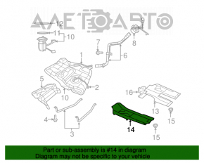 Fuel tank protection left Chrysler 200 11-14